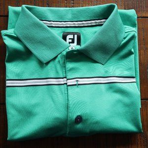 Green Stripe Footjoy Golf Polo